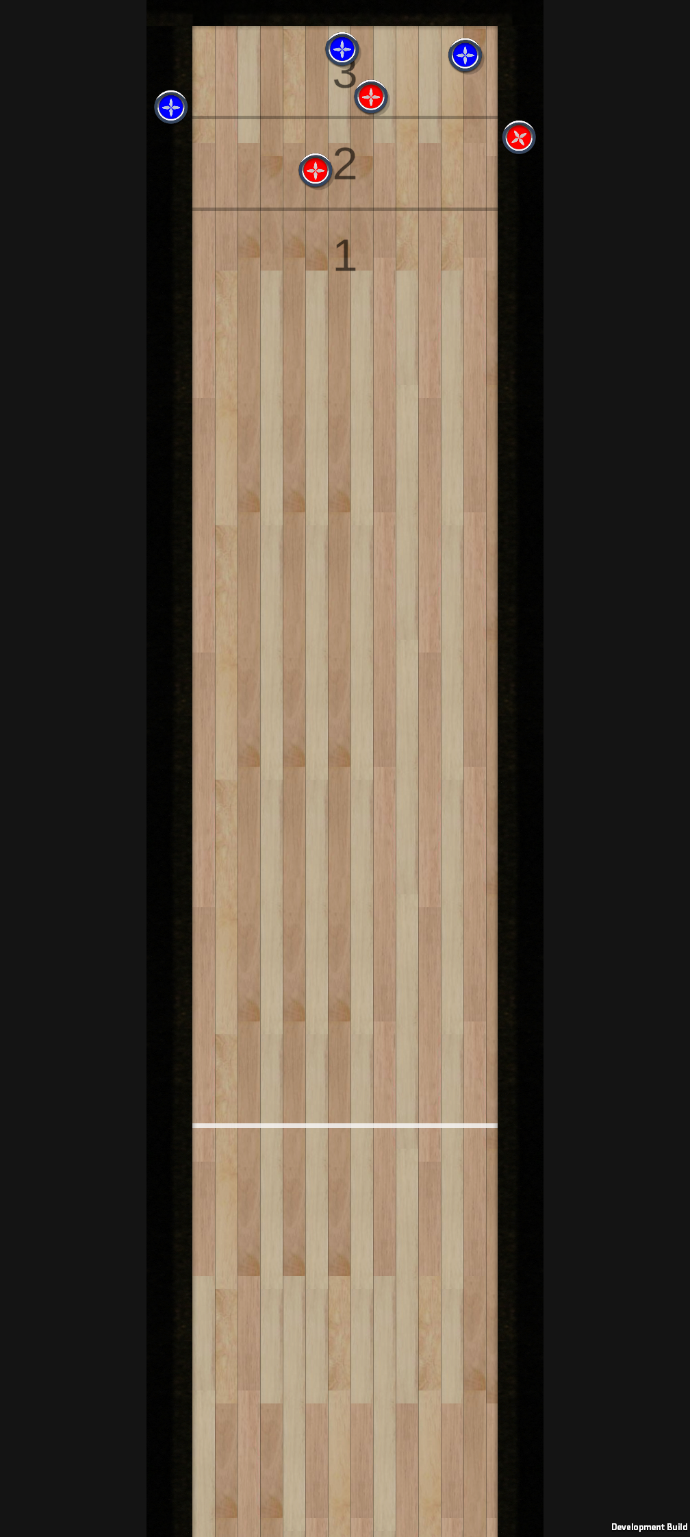 Table Shuffleboard — end of round scoring