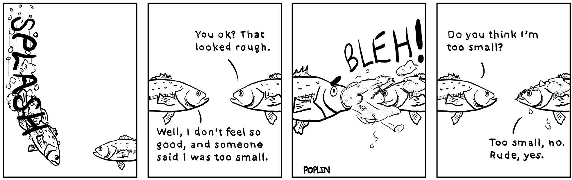 Long Lake — a splashed fish gets accused of being too small